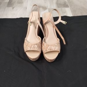 Aldo Tan and white wedges